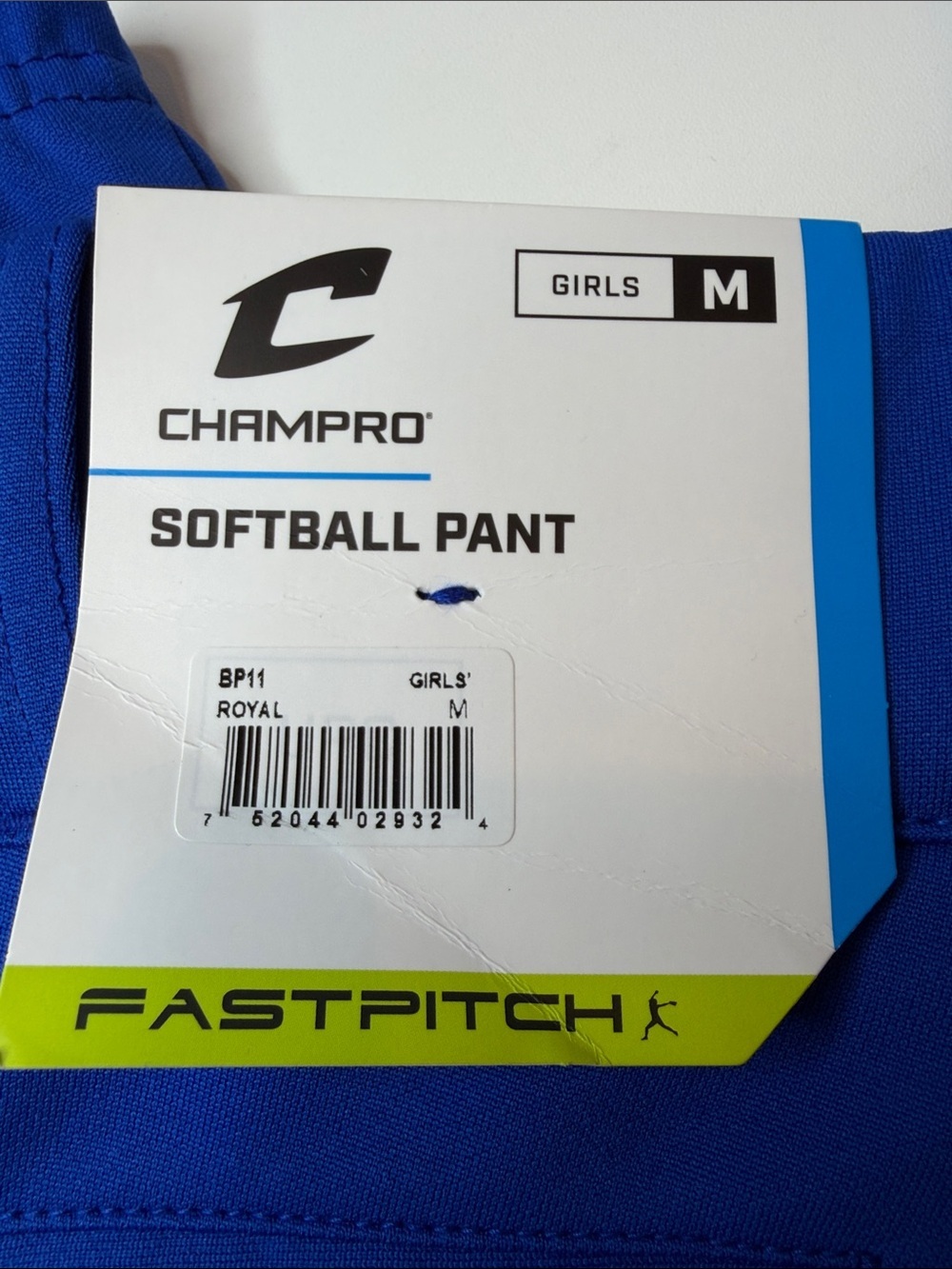 Champro Girls Tournament Traditional Softball Pant - BP11 Blue Girls Medium NWT - Picture 4 of 11